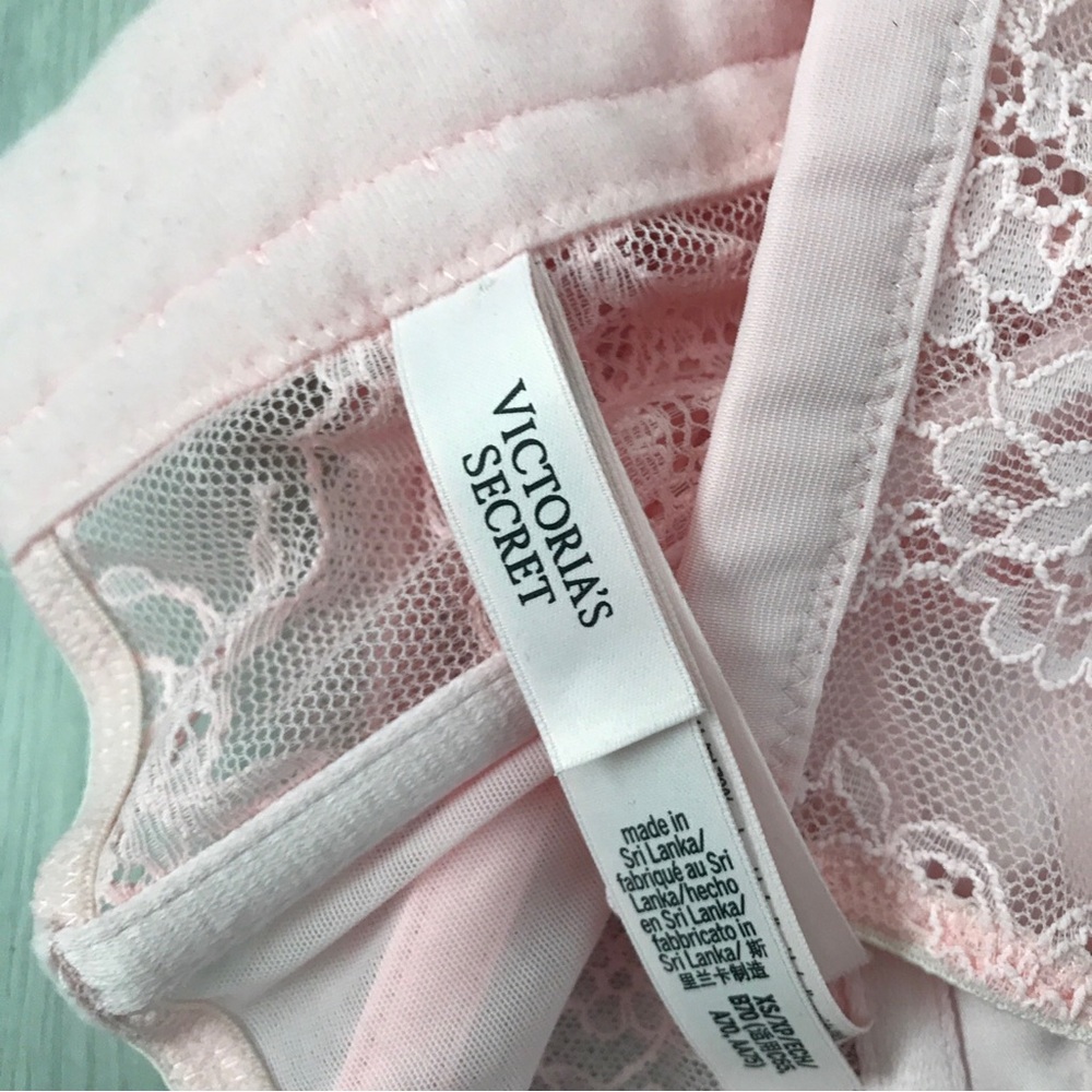 VICTORIAS SECRET PINK EYELASH LACE CORSET XS - Picture 8 of 9